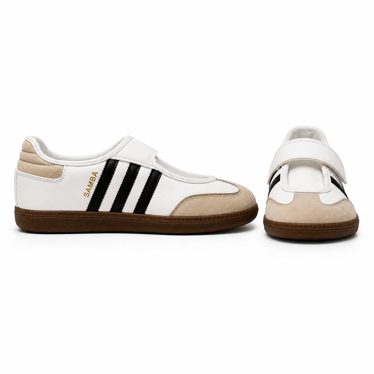 Women's Flat Sneakers SP-33-white*beige