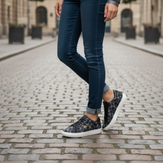 Women's Flat Sneakers CO-400 -black