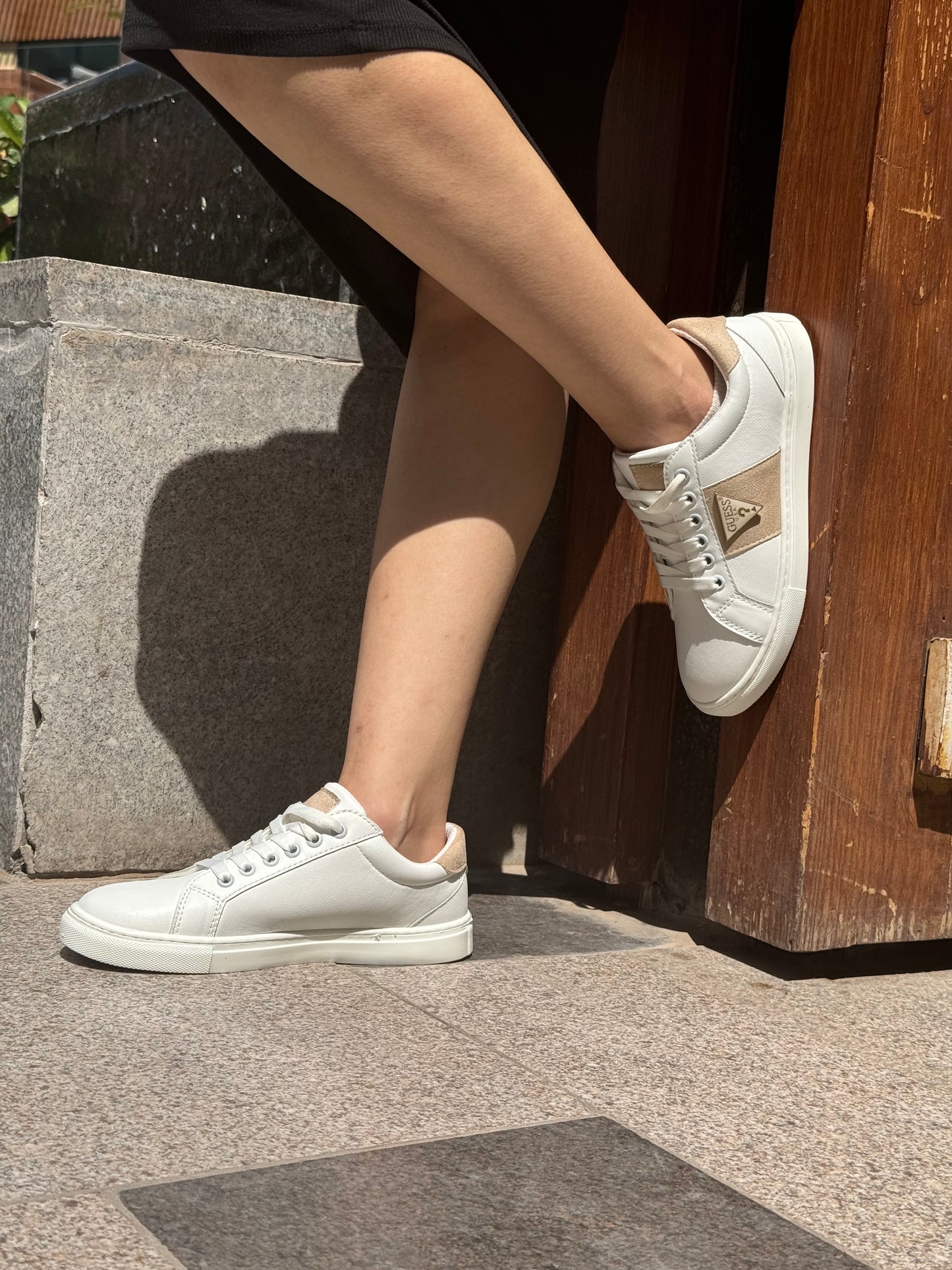 Women's Flat Sneakers G-109-beige