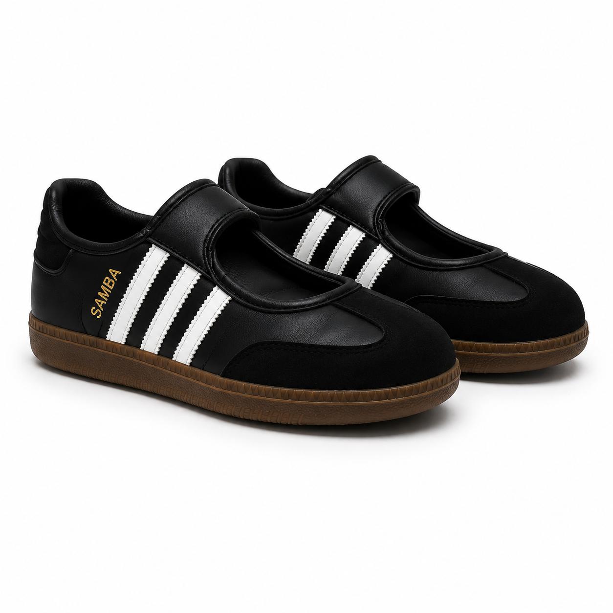 Women's Flat Sneakers SP-33-black