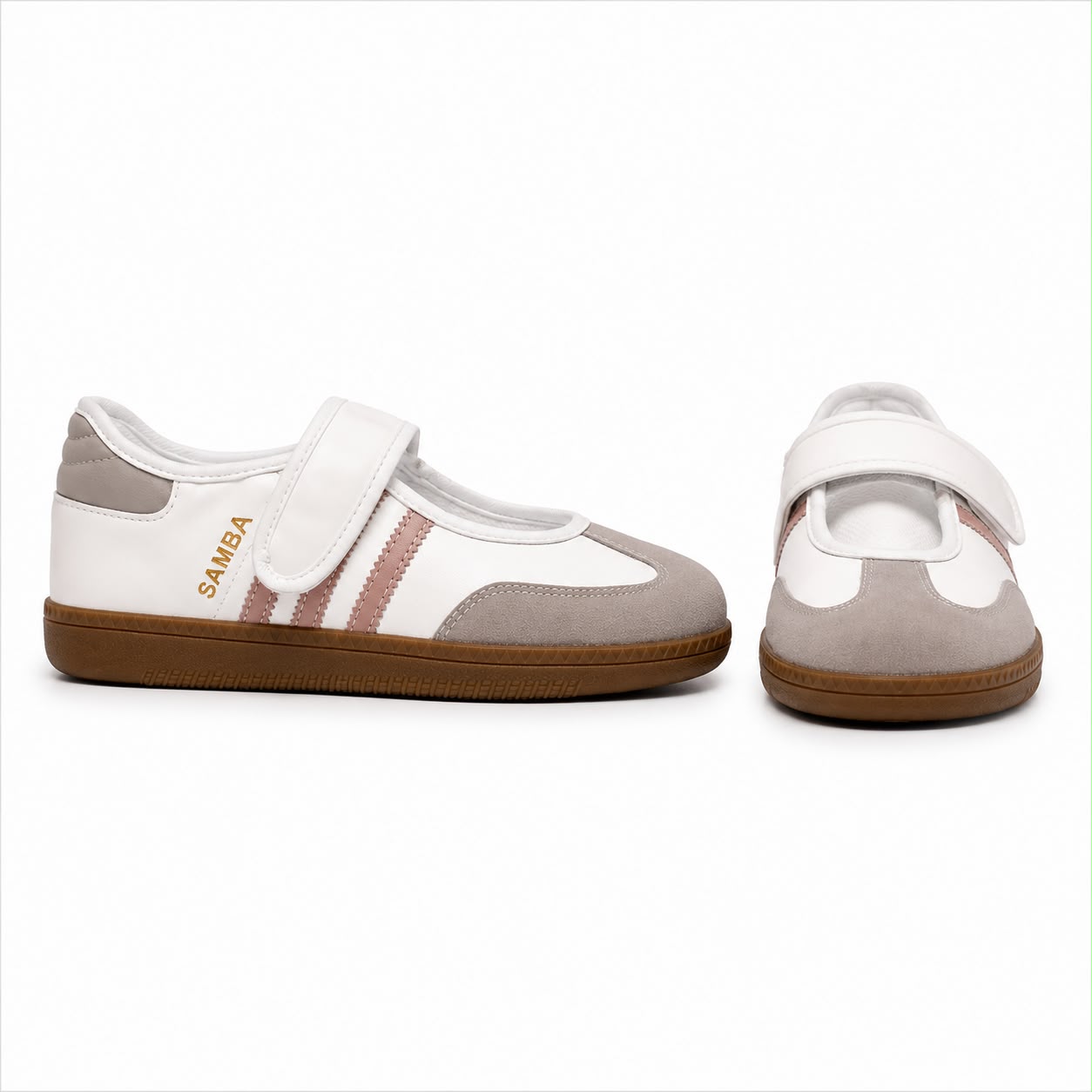 Women's Flat Sneakers SP-33-white*Gray