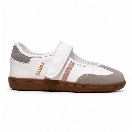Women's Flat Sneakers SP-33-white*Gray