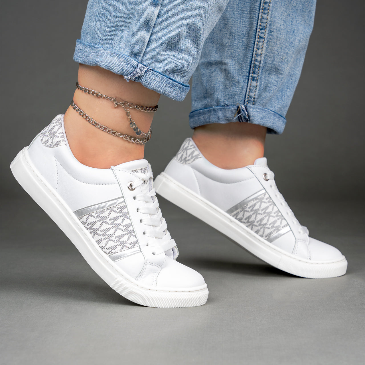 Women's Flat Sneakers MK-100 GREY